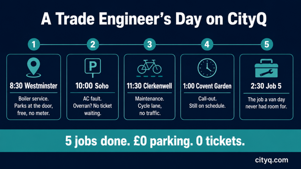 trade engineer daily route CityQ