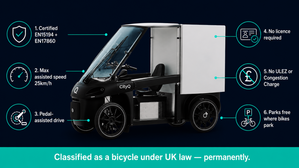electric cargo bike legal classification